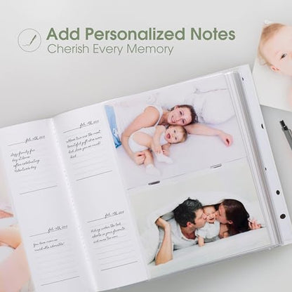 Pearhead Hello Baby Photo Album, Keepsake Book for New and Expecting Parents, Gender-Neutral Baby Accessory, Ideal Gift for Baby Shower, Holds 200 Pictures, Black and Gold Polka Dot | Holds 200 4x6" Pictures with Space for Notes, Memory Keepsake Book for