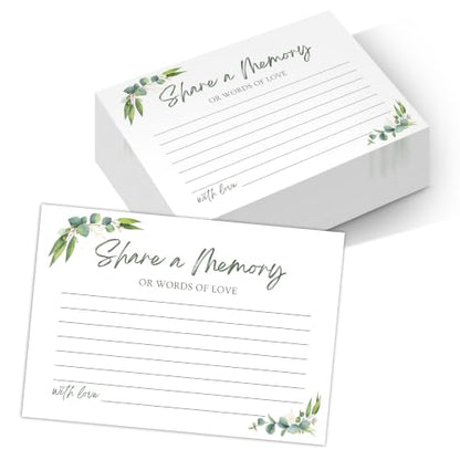 50 PCS Share a Memory Cards for Celebration of Life, Anniversary, Funeral