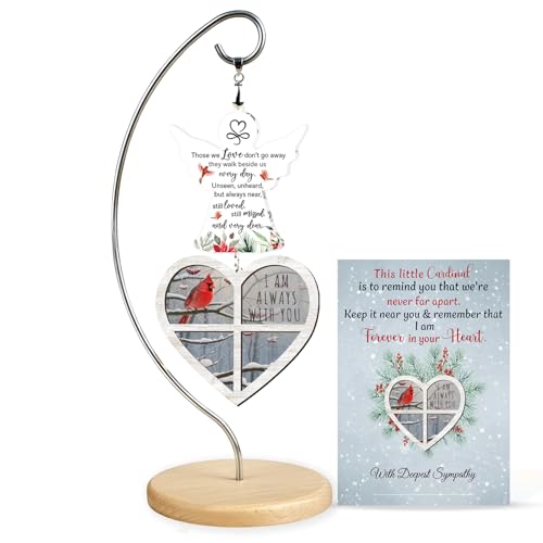 Cardinal Memorial Ornament for Loss of Loved One - Bereavement Gifts | First Christmas Without You, I Am Always with You Gift, Miscarriage Gift for Mothers, Loss of Mom Dad Grandma Friend - color: 21 - Angel Cardinal