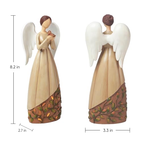 Homemory Angel Cardinal Bird Statue Decor Memory Healing Gift Figurines Collectible Guardian for Home Office Wedding Living Room Centerpiece Decoration Women Mom Grandma Friends (Bird)