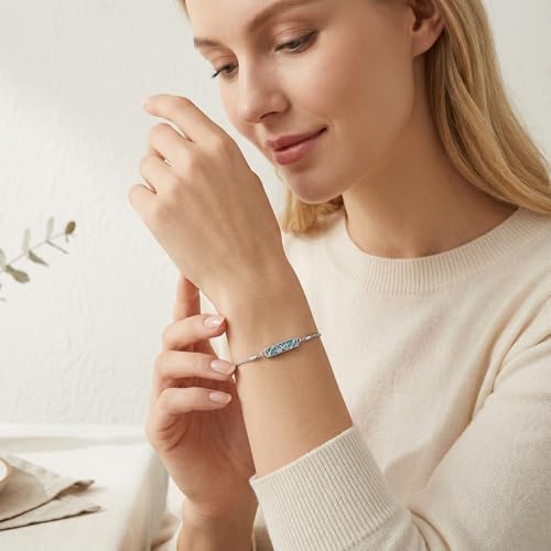 YYB Urn Bracelet for Ashes Hummingbird/Dragonfly/Butterfly/Sunflower Turquoise Locket Bracelet Cremation Memorial Jewelry Mothers Day Gifts for Women - color: Hummingbird