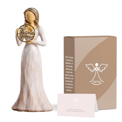 NAN ZAI NAN FANG Thank You Gifts for Women Friends Coworkers | Love You Mom Volunteer Pastor Teacher Appreciation Gifts 6.7" Resin Sculpted Hand-Painted Figurines Home Decor - style: Thank You