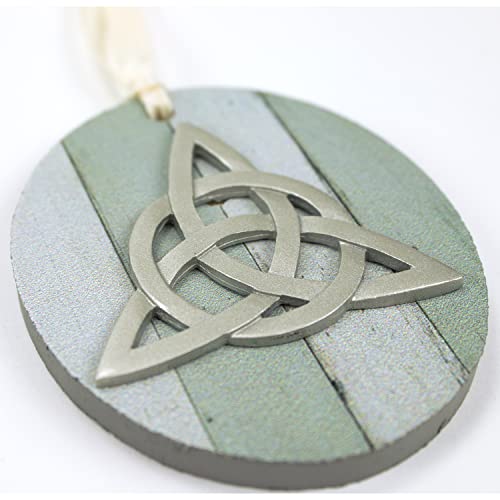 Abbey & CA Gift Trinity Knot MDF Ornament On Cream Ribbon Gift Boxed - style: Trinity Knot MDF