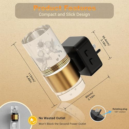 JandCase Night Lights Plug into Wall, Angel Night Light - color: Gold-Angel, size: 1 Pack