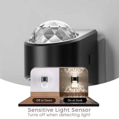 Briignite Night Light,Night Lights Plug into Wall,LED Projector Night Light - color: Black