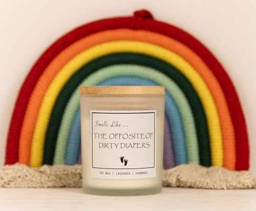 New Mom Gifts, Gender Reveal Gifts, Smells Like The Opposite of Dirty Diapers Candle, Lavender Scented Candle, Natural Soy Wax & Natural Essential Oils - color: Smells Like the Opposite of Dirty Diapers
