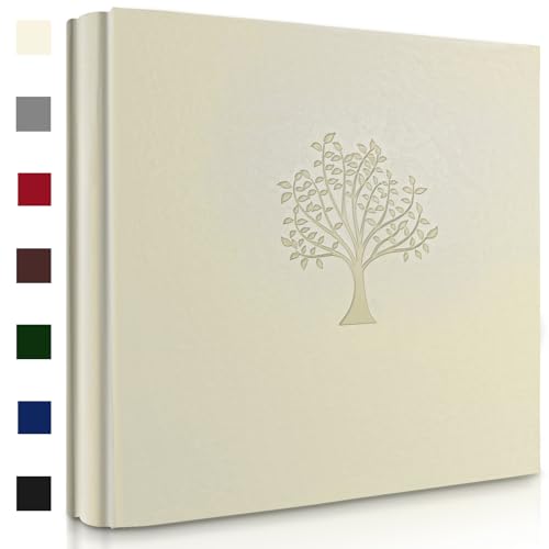 Photo Album 4x6 600 Pockets Photos, Large Capacity Leather Cover Photo Book | Slip-In Horizontal & Vertical Pockets Acid-Free Waterproof Picture Albums Great for Family Baby Wedding Holiday & Anniversary - color: Ivory