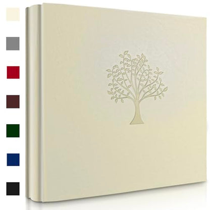Photo Album 4x6 600 Pockets Photos, Large Capacity Leather Cover Photo Book | Slip-In Horizontal & Vertical Pockets Acid-Free Waterproof Picture Albums Great for Family Baby Wedding Holiday & Anniversary - color: Ivory