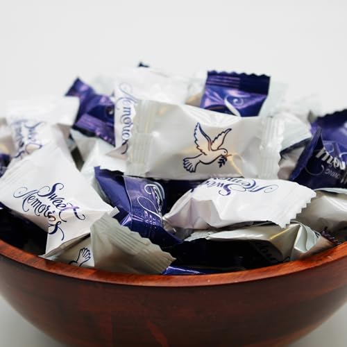 Naturejam Funeral Themed Peppermints 100 Count - Individually Wrapped Sympathy Mints with Comforting Messages for Memorial Services and Remembrance Events