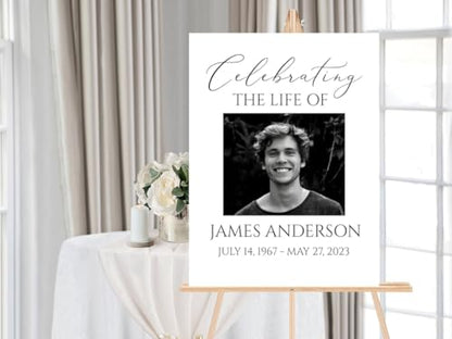 Celebration Of Life Welcome Sign, Funeral Welcome Signs - color: Version #6