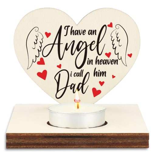 Heart Shaped Wooden Tealight Candle Holder, Memorial & Sympathy Gift with Cardinal, Angel Wings & Sentimental Quotes, Rustic Wooden Remembrance Decor for deceased Relatives SLZ7 - color: Friends Are Connected