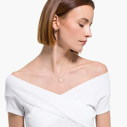 memorial jewelry Small Star Charm Cremation Urn Pendant Ashes Memorial Necklace for Woman Free Filling Kits Include - color: Rose Gold
