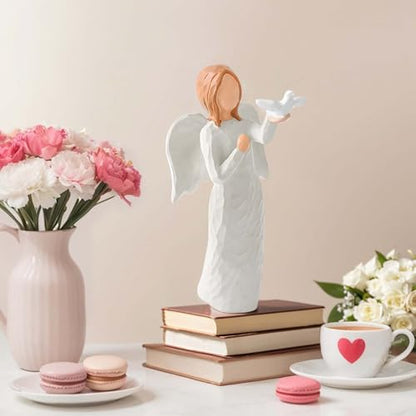 Sympathy Gifts for Loss of Loved One, Memorial & Bereavement Gift | Angel Statue Memorial & Bereavement Gift, Guardian Angel with Dove, Grief Gifts for Women, Friend, Coworker - style: Sympathy Gift