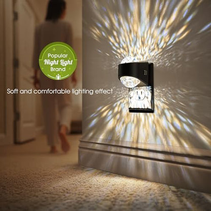 Briignite Night Light,Night Lights Plug into Wall,LED Projector Night Light - color: Black
