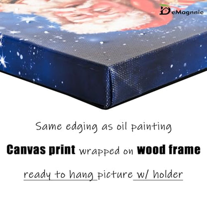 DEMAGNNIE Lighted Canvas Art 6H Timer 8x6 Santa Tabletop Wall Dual Use - color: Santa Christmas Gifts, size: 8"L x 6"W