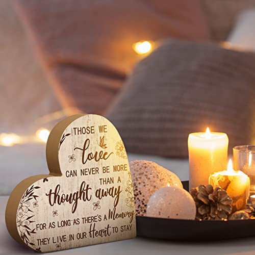 Yookeer Sympathy Gift Memorial Heart Present for Loss of Loved One Bereavement Gift Bereavement Sign Grieving Decorative Plaque for Loss of Deceased Father Mother Son Brother Condolence(Flower) - style: Modern