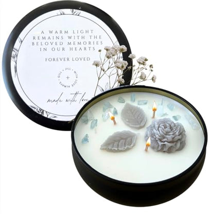 Thinking of You Memorial Candle for Loss of Loved One – Sympathy & Bereavement Gift, Grief Remembrance Candle, Natural Wax Rose, in Loving Memory Condolence Token, Loss of Loved One Gift