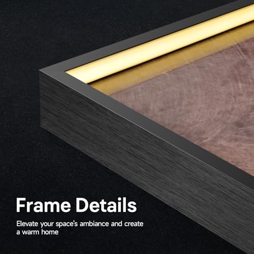 Large Framed LED Moon Wall Art for Hallway, Modern Vertical 30x60 Inch - color: Moonlight wall art