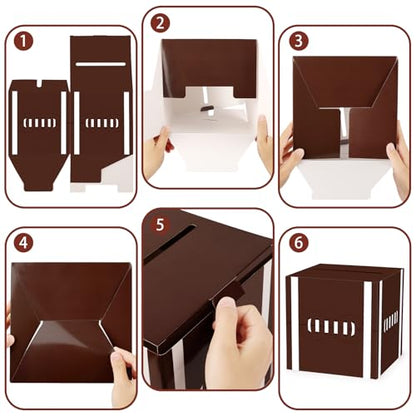 Hxezoc Football Card Box Sports Party Favors Post Box Cardboard Receiving Money Holder for Football Theme Wedding Reception, Baby Showers, Anniversary, Birthday Party, Table Centerpiece Decorations - style: Football