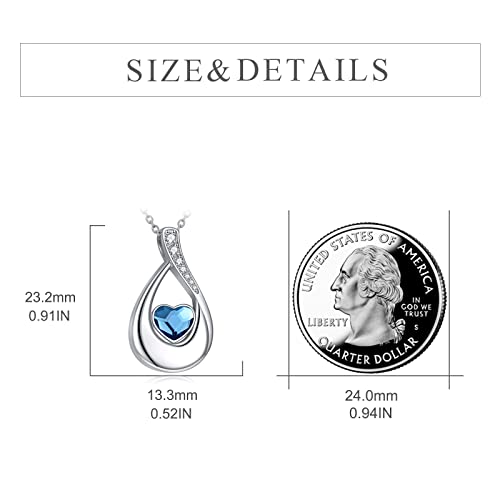 CRMAD Hummingbird/turtle/heart/dragonfly/bee/moon/tree of life Urn Necklace for Ashes Sterling Silver Jewelry for Women Memory Necklace - style: crystal