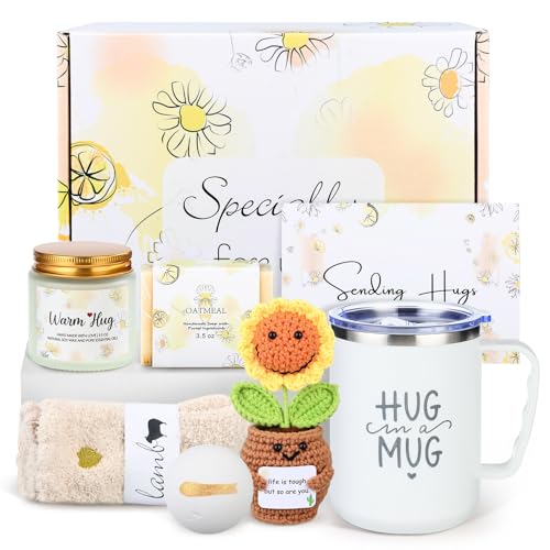 Get Well Gifts Baskets for Women - Care Package After Surgery Recovery Gifts,Feel Better Set Thinking Of You Self Care Gifts for Women Sympathy Box for Sick Friend Post Surgery