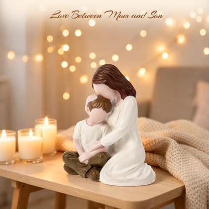Mom and Son Gifts, Mom Birthday Gifts from Son, Mother of the Groom Gift - color: White-mom Son