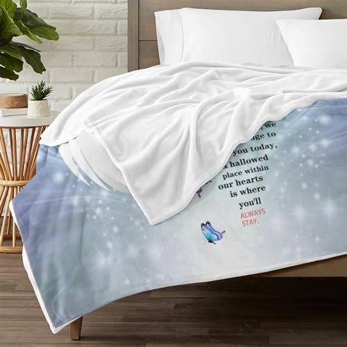 Custom Memorial Blanket with Picture Personalized Sympathy Remembrance Condolences Bereavement Gifts Sympathy Gifts for Loss of Loved One Mother Dad Grandma Grandpa Sister Daughter Friend - color: Design8