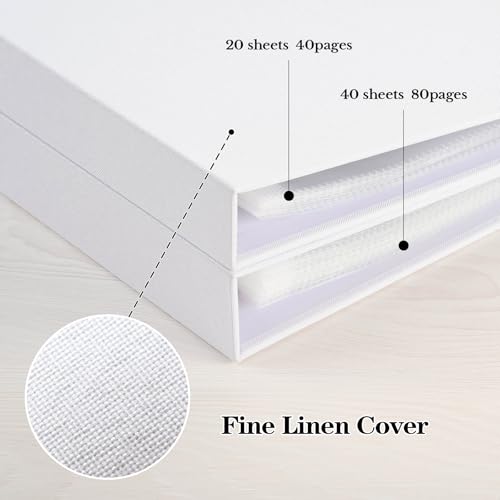 Mublalbum 10x10 Inch 3 Ring DIY Scrapbook Photo Album 80 Pages, White - color: White, size: 10x10 Inch 80 Pages