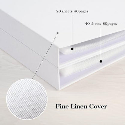 Mublalbum 10x10 Inch 3 Ring DIY Scrapbook Photo Album 80 Pages, White - color: White, size: 10x10 Inch 80 Pages