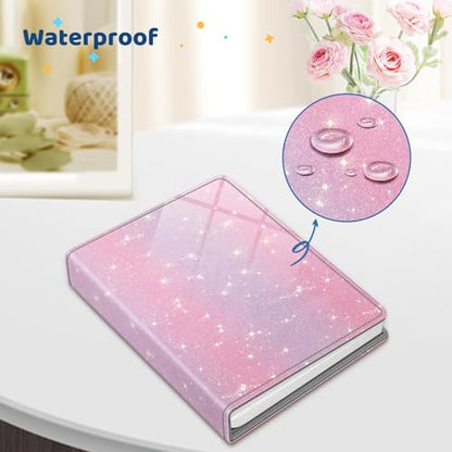 Fintie Photo Album 5x7 Photos, 52 Pockets Small Capacity Wallet Albums Book | Vegan Leather Cover, 5X7 Picture Keepsakes, Family/Wedding/Travel Memory Book, For Boys Girls Art Work, Fantasy Ombre - color: fantasy ombre