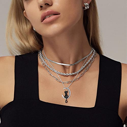 GOLDCHIC JEWELRY Urn Necklaces for Ashes, Stainless Steel Pet/Cross/Birthstone/Tree of Life Personalized Keepsake Memorial Jewelry for Women - color: Cat - Black Plated, style: No Engraving