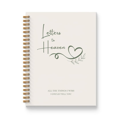 Letters to Heaven Notebook Journal 5.5x8.3, Grief Journal for Women, Memorial Sympathy Gifts for Loss of Loved One, Remembrance Bereavement Gifts Spiral Hardcover Notebook(White) - color: White