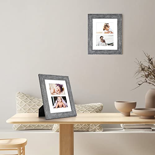 8x10 Collage Frame, 2 Open 4x6 Photo Frame Collage for Wall - color: Grey, size: 8x10 - (2 open4x6）