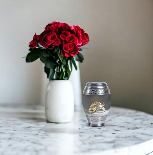 Fantasy Turtle Urn for Ashes Adult Male - Urn for Ashes for Women | Turtle Urn - Sea Turtle Urns for Human Ashes - Urns for Human Adult Man - 3" Small Urn 2/3 Tablespoon of Ashes - Keepsake Box - size: 3 inch (Set of 1)