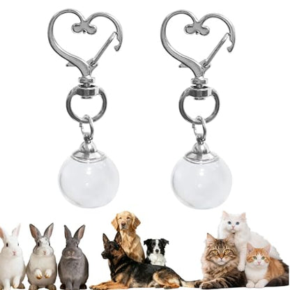 Pet Keychain for Collecting Cat, Dog and Rabbit Hair,2 Pcs Pet Fur keepsake, cat fur memory charm DIY Rabbit Furs Collection Kechain, dog Keepsake, Loss Remembrance Gift for Pets hearts