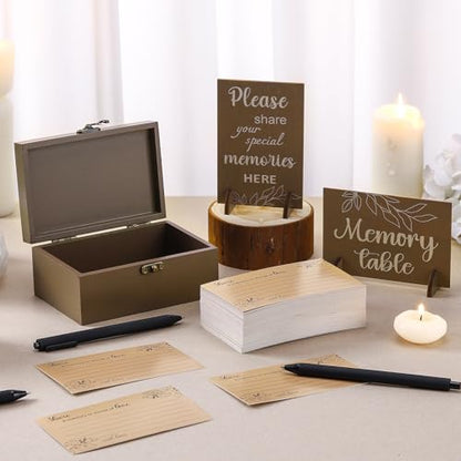 Gilprop 112 Pcs Share a Memory Cards for Celebration of Life, Leaves - style: Leaves