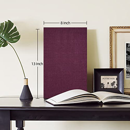 potricher Photo Album 4x6, 300 Pockets, Linen Cover, Purple | Small Capacity 4x6 Picture Albums with Horizontal Pockets, 4x6 Photo Book for Family, Wedding, Baby, Anniversary - color: Purple