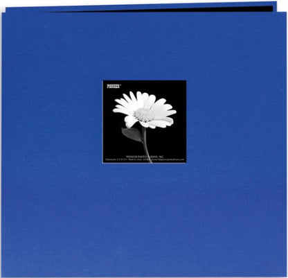 Pioneer 8 Inch by 8 Inch Postbound Fabric Frame Cover Memory Book, Cobalt Blue - color: Cobalt Blue, size: 8"x8"