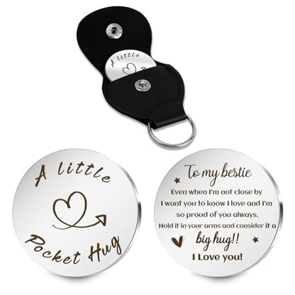 Pocket Hug Token Valentines Day Gifts For Him Graduation Gifts Back To School Gifts 2026 Eatser Basket Stuffer Keepsake - color: To My Bestie:i'm So Proud of You Always.