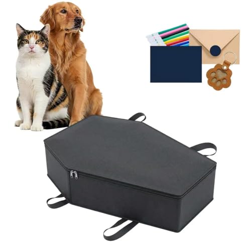 Pet Casket, Dog Casket, Casket for Dogs Burial, Pet Burial Box, Pet Burial Bag, Dog Coffin, Pet Caskets for Dogs, Cat Coffin for a Gentle Goodbye, Eco Friendly Dog Casket for Burial and Cremation(XS) - size: XS