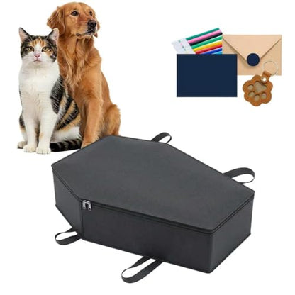 Pet Casket, Dog Casket, Casket for Dogs Burial, Pet Burial Box, Pet Burial Bag, Dog Coffin, Pet Caskets for Dogs, Cat Coffin for a Gentle Goodbye, Eco Friendly Dog Casket for Burial and Cremation(XS) - size: XS