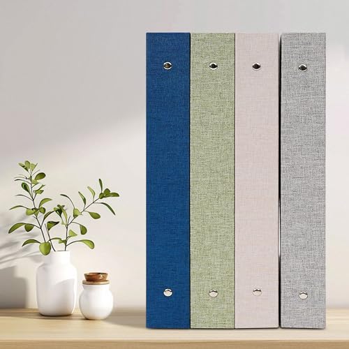 Vienrose Scrapbook Photo Album,12x12 Inch,3 Ring Binder,Off White,100 Pages | Linen Cover Scrapbook, 50 Plastic Sleeves, 100 Blank Black Inner Pages for Wedding Birthday Travel Baby - color: Beige, size: 12 X 12 IN 50 Sheets