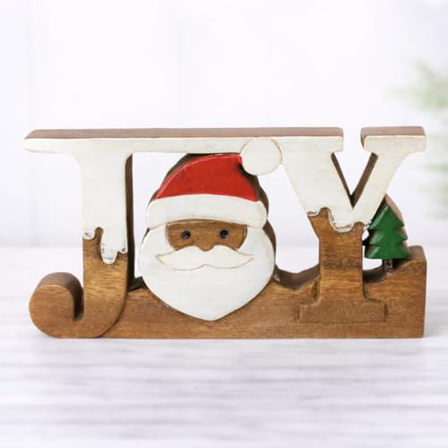 Living Room Decor: Handcrafted Joy Sign Letters Centerpiece - Christmas Decor, Bedroom, Indoor Coffee Table, House, Dining Room, Farmhouse & Kitchen Decor, Housewarming Gifts and Accessories - color: Joy