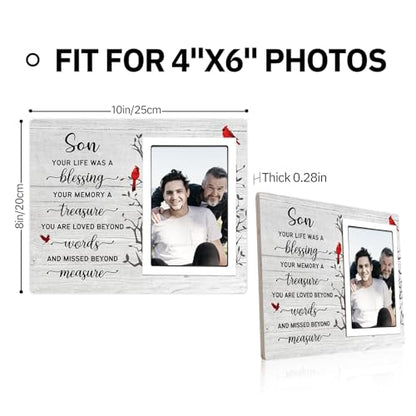 SteadStyle Memorial Gifts for Loss of Son, Memorial Picture Frames 10x8 In - style: Son