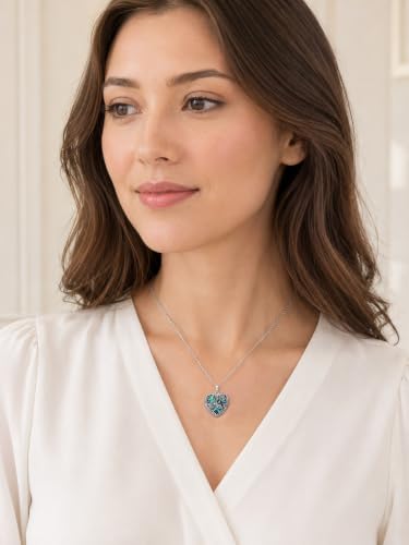 JKR Heart Picture Locket Necklace for Women That Holds Pictures Jewelry | Memorial Necklace with Picture Anniversary Birthday Gift for Women Wife Mom Girlfriend - color: Bee