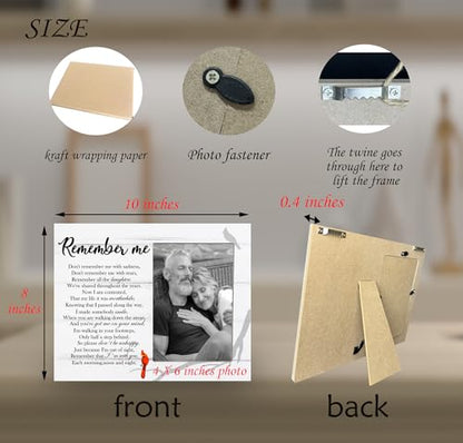 Remember Me Picture Frame, Memorial Frame Gift for Loss of Loved One, Sympathy Gift, Bereavement Frame, 4x6 inch Photo