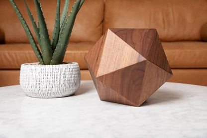 Contemporary Cremation Urn for Ashes, Handmade Walnut Wood Urn, TSA Approved Urn, The Bleecker Memorial in Walnut (Large) by Oaktree - size: Large