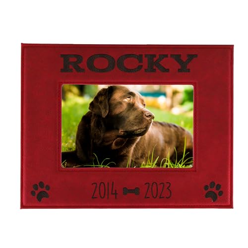 My Personal Memories Custom Personalized Dog Loss Memorial Pet Remembrance Picture Frame (Red) - color: Red