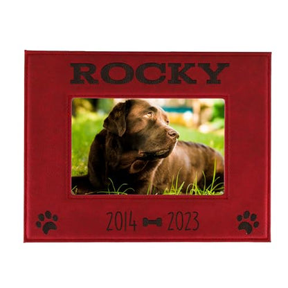 My Personal Memories Custom Personalized Dog Loss Memorial Pet Remembrance Picture Frame (Red) - color: Red