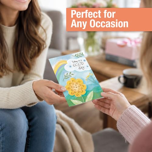 Current Faith Impressions Thinking of You Cards Religious with Envelopes - Assortment of 8 Greeting Cards, 4 Designs, Large 5" x 7" Christian Thinking of You Cards - style: Faith Impressions